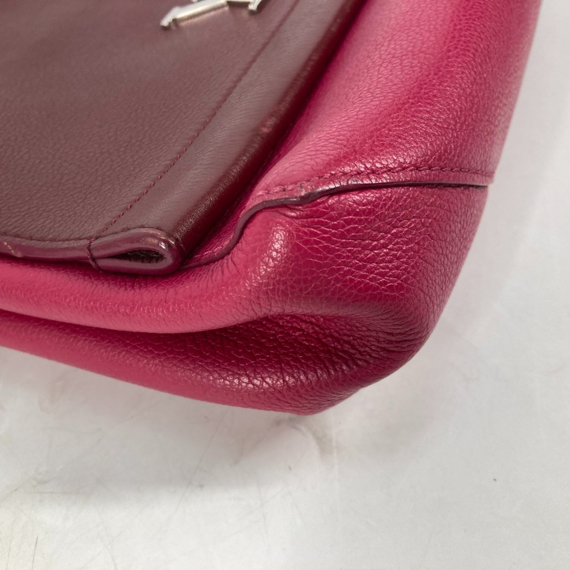 Louis Vuitton Purple Leather Handbag
