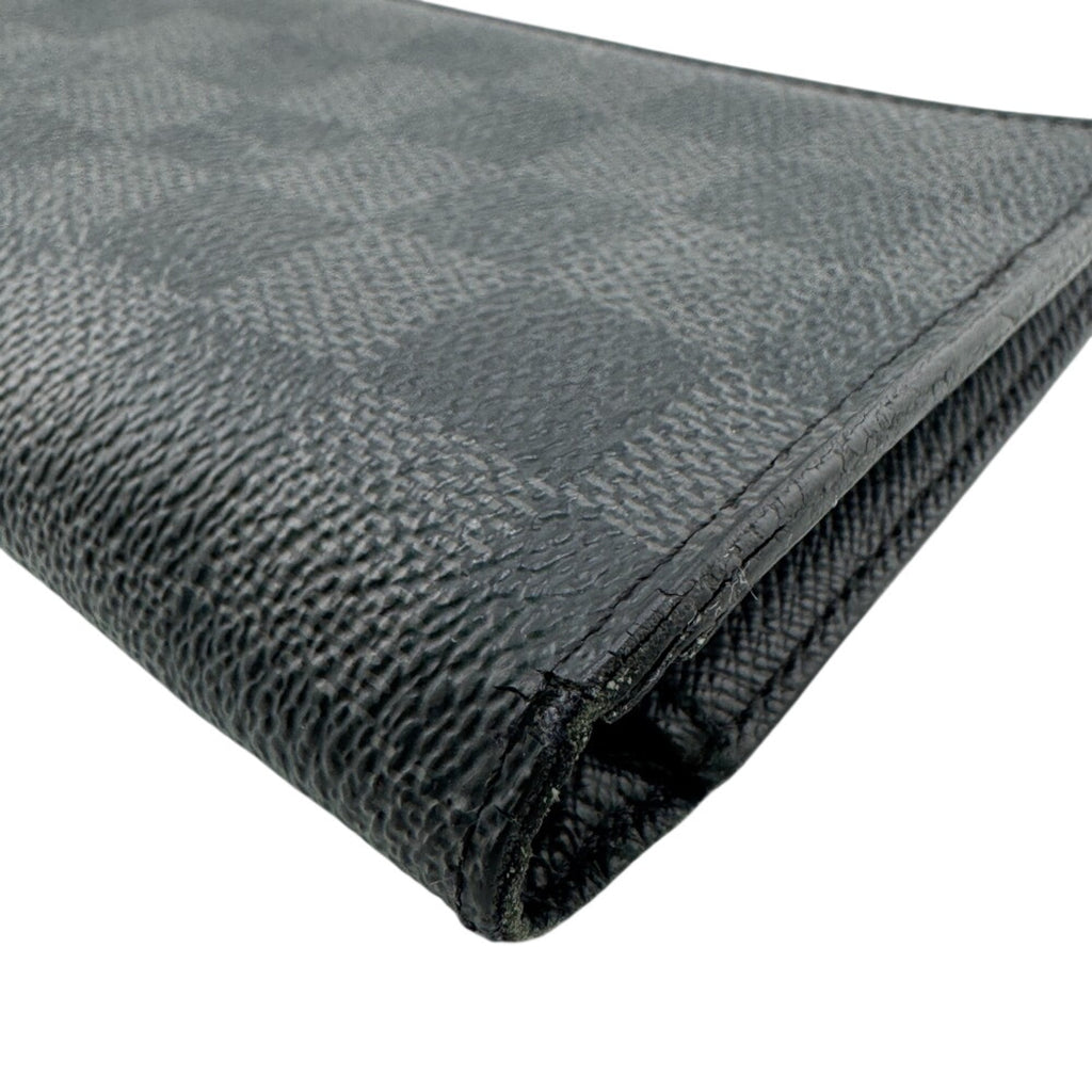 Louis Vuitton Damier Graphite Black Gray Leather Long Wallet