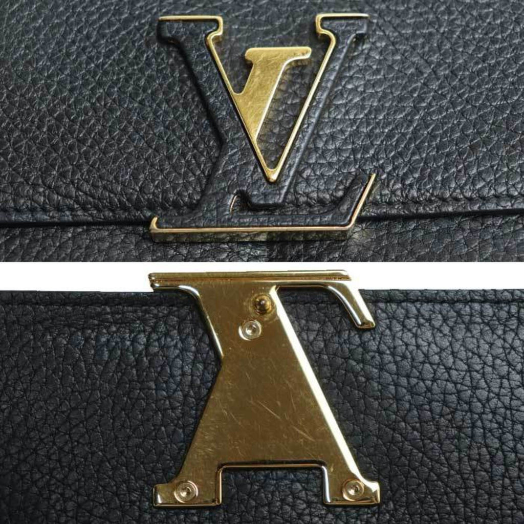 Louis Vuitton Black Leather Long Wallet