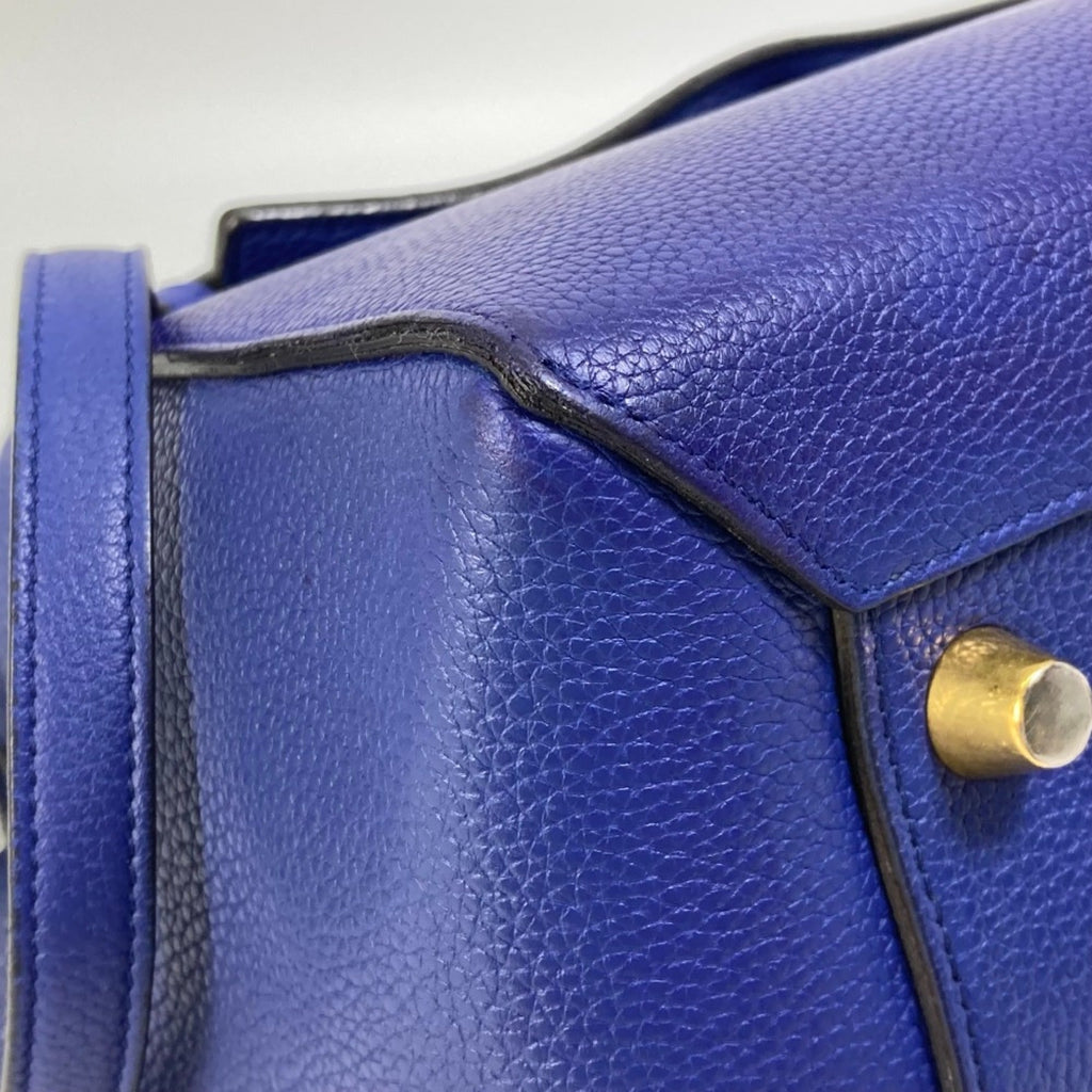 Celine Blue Leather Shoulder Bag