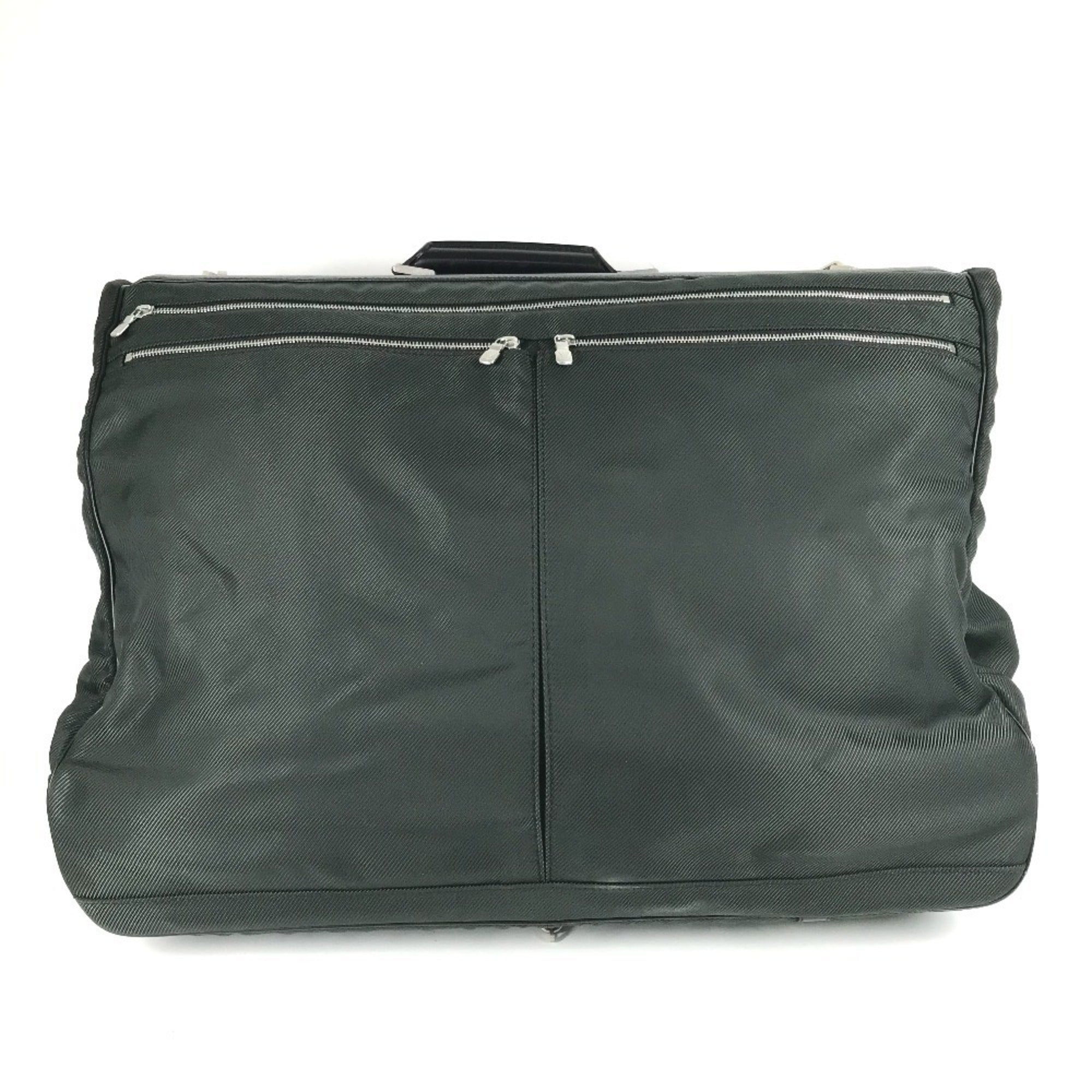 Louis Vuitton Black Episea Galle Khaki Taiga Leather Boston Bag Garment Case Handbag Shoulder Bag