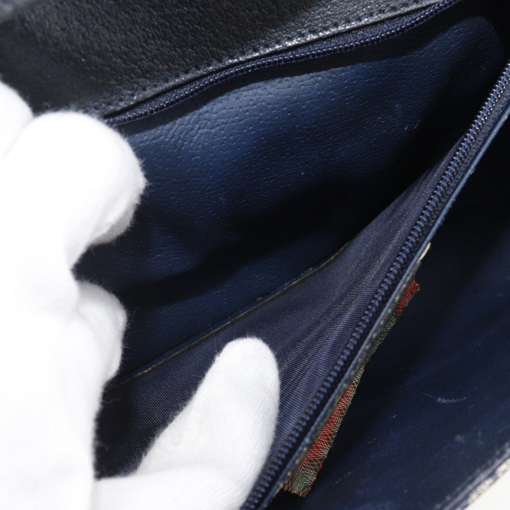 Gucci Gray Navy Gg Plus Shoulder Bag (Pre-Owned)