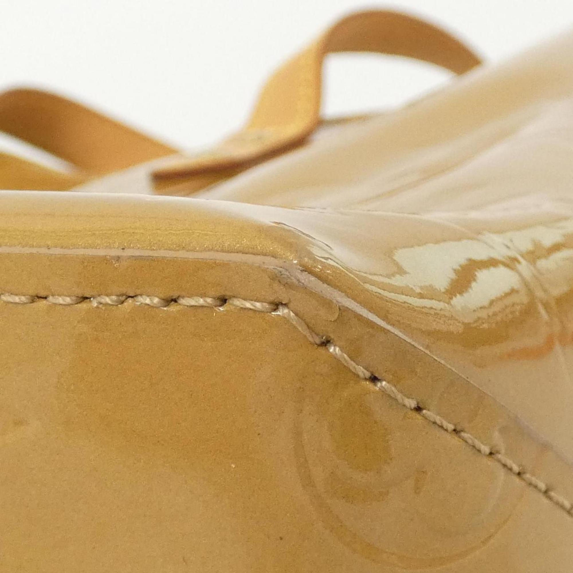 Louis Vuitton Gold Brown Leather Handbag