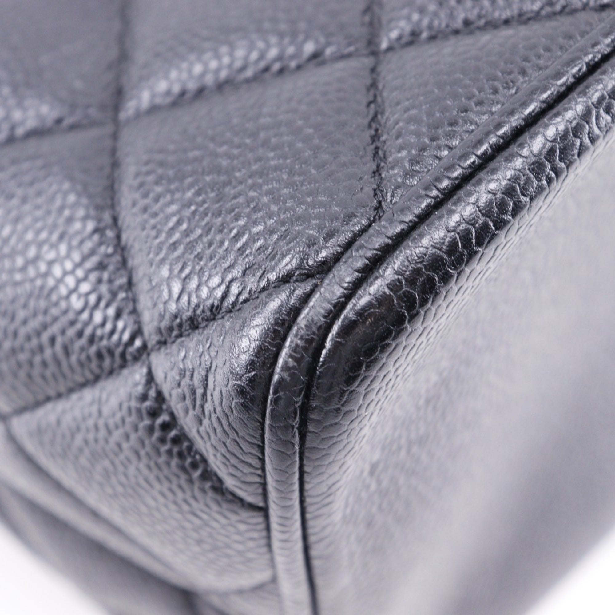 Chanel Caviar Skin Black Caviar Leather Tote Bag