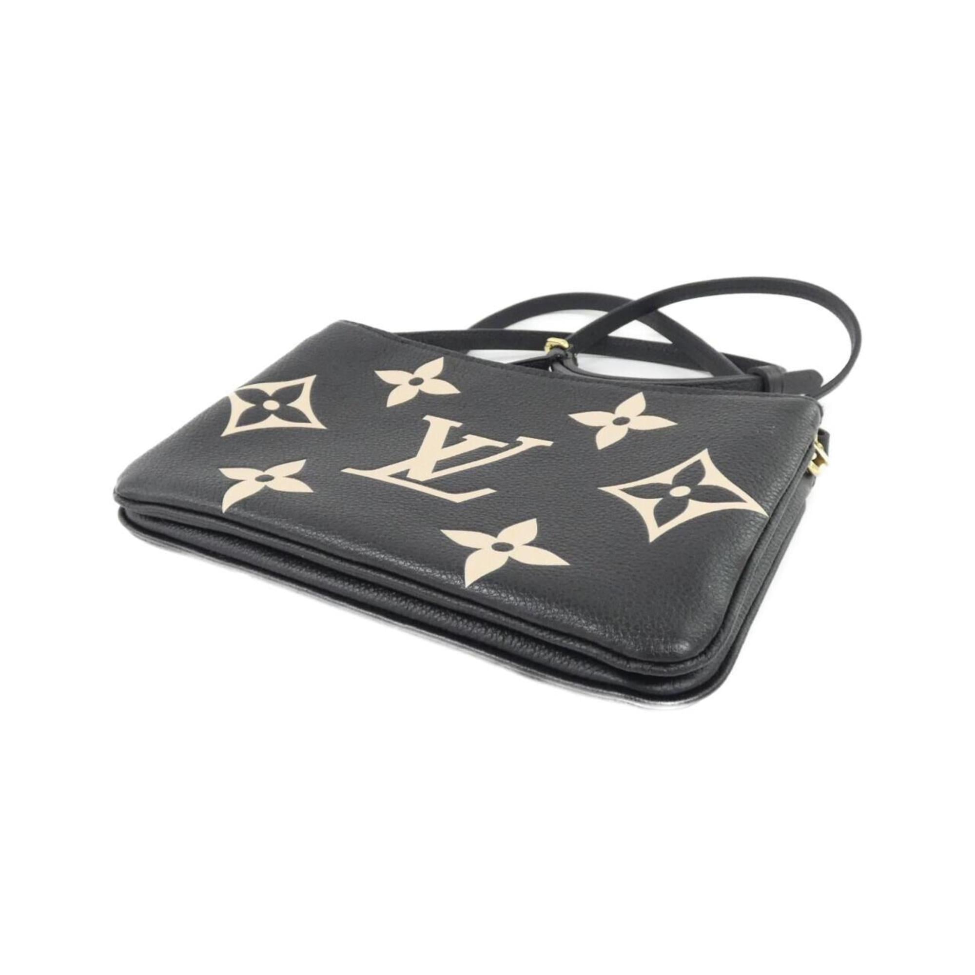 Louis Vuitton Monogram Empreinte Beige Black Leather Pochette Shoulder Bag