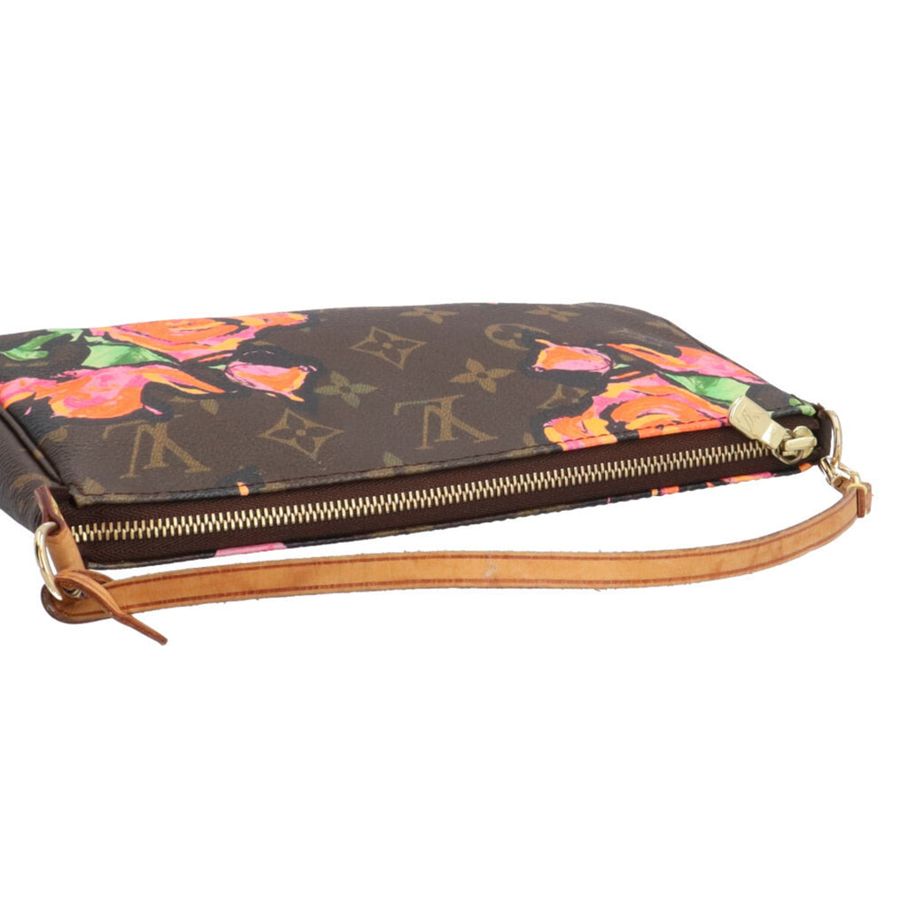 Louis Vuitton Monogram Brown Multi-Color Monogram Rose Handbag Pochette