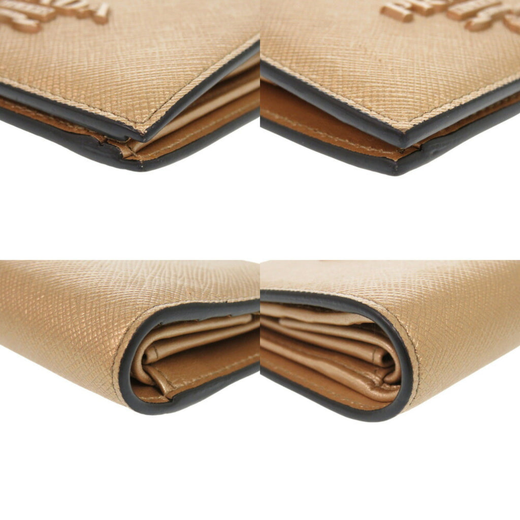 Prada Gold Saffiano Wallet (Bi-Fold)