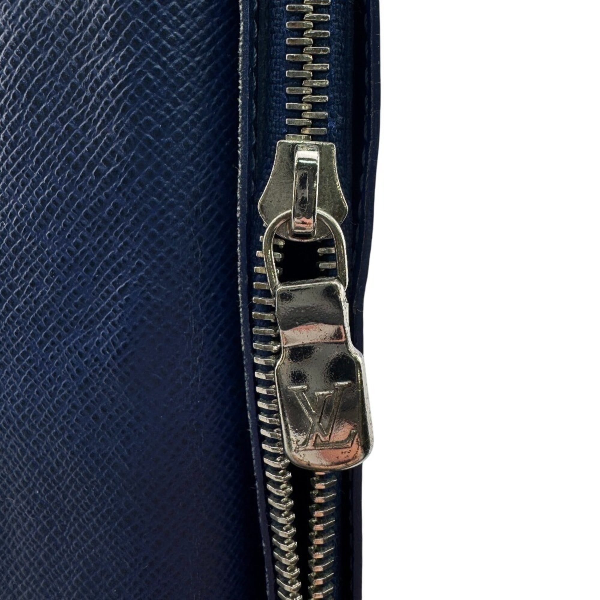 Louis Vuitton Blue Taigarama Leather Long Wallet