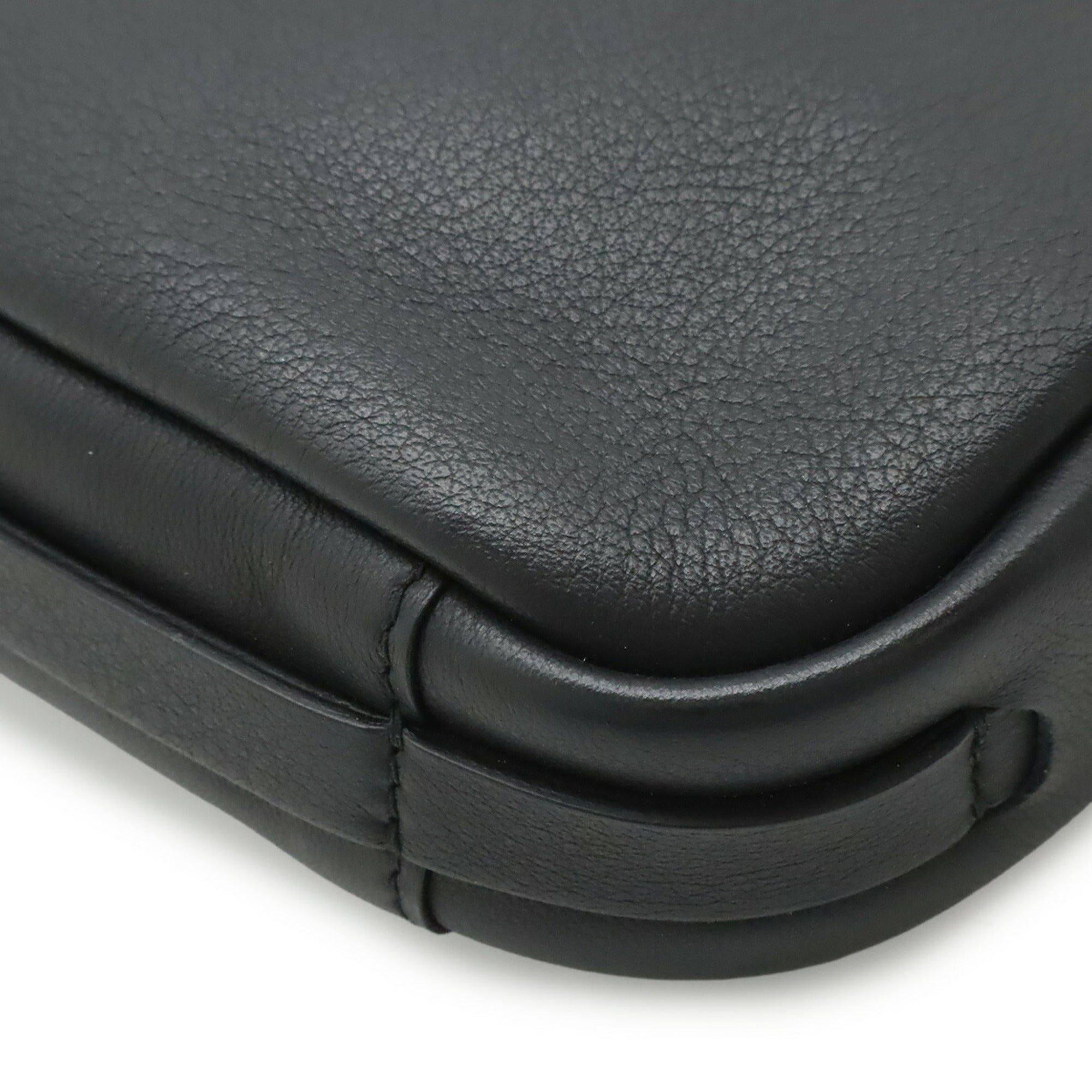 Balenciaga Black Leather Pochette Shoulder