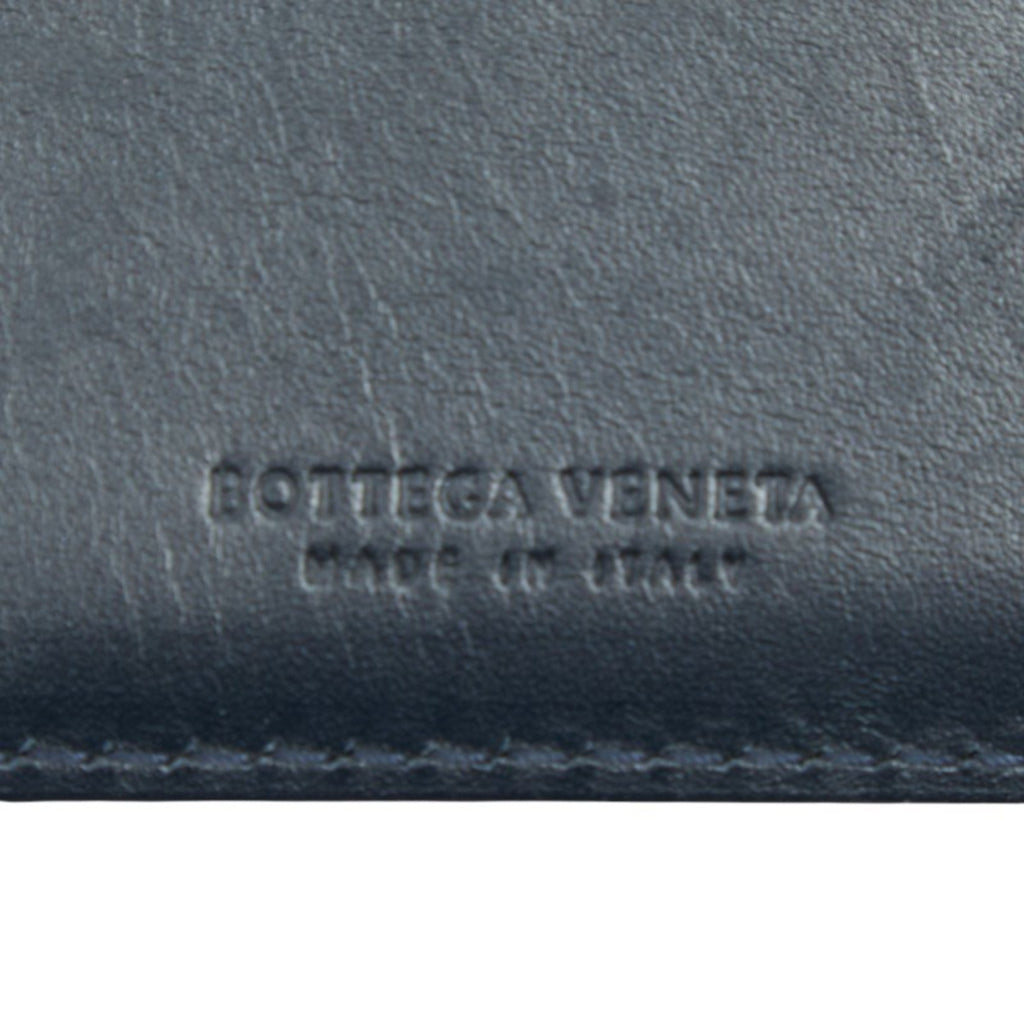 Bottega Veneta Navy Leather Bill Wallet (Bi-Fold)