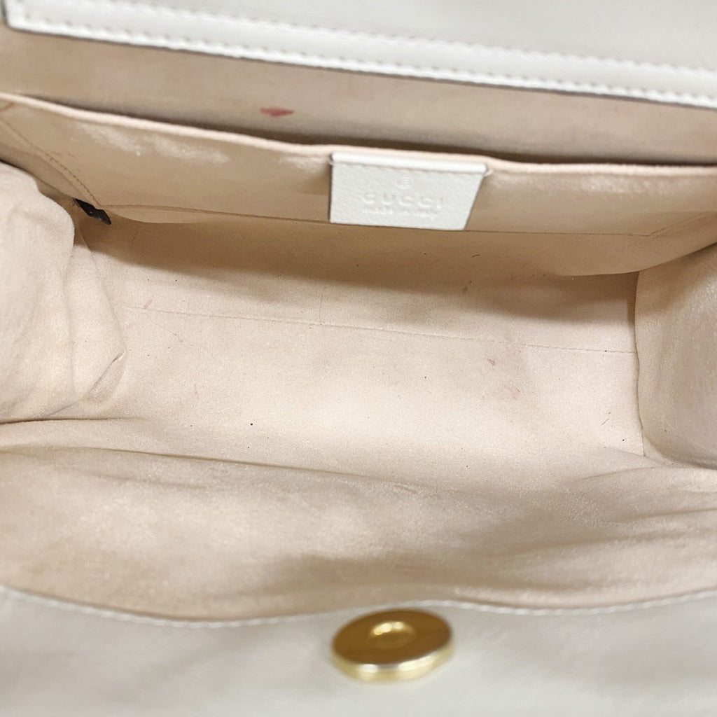 Gucci Ivory Leather Handbag (Pre-Owned)