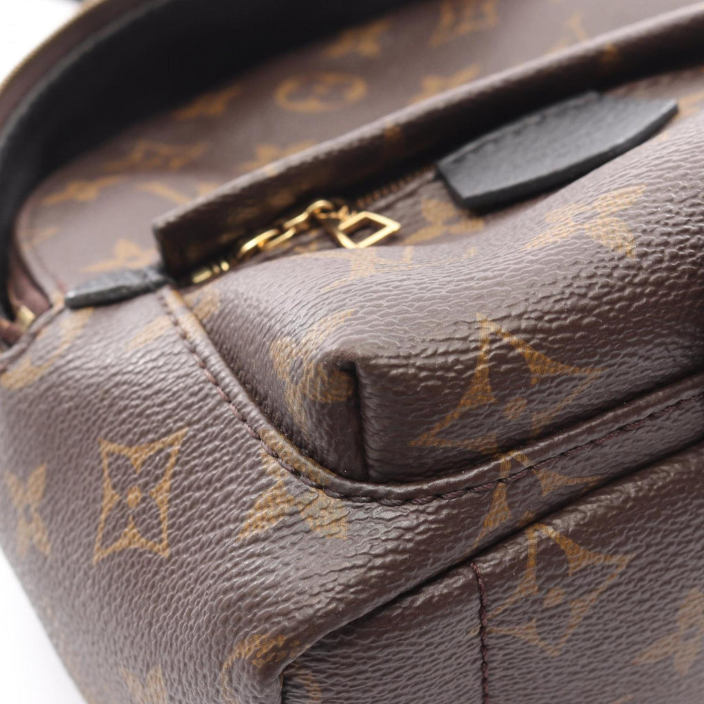 Louis Vuitton Black Brown Coated Canvas Leather Backpack