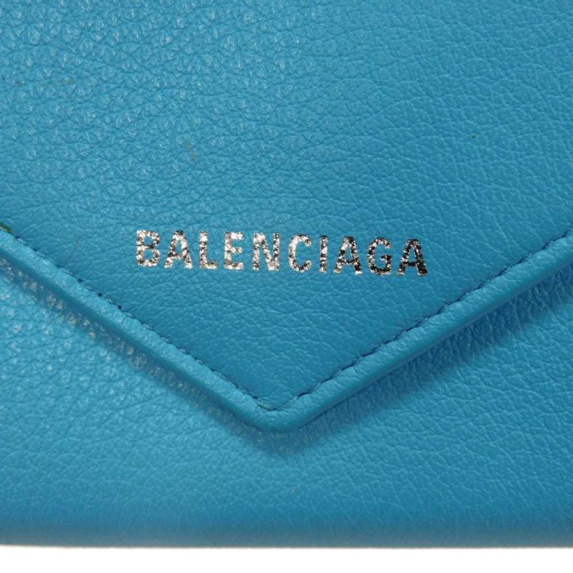Balenciaga Blue Leather Long Wallet (Bi-Fold)