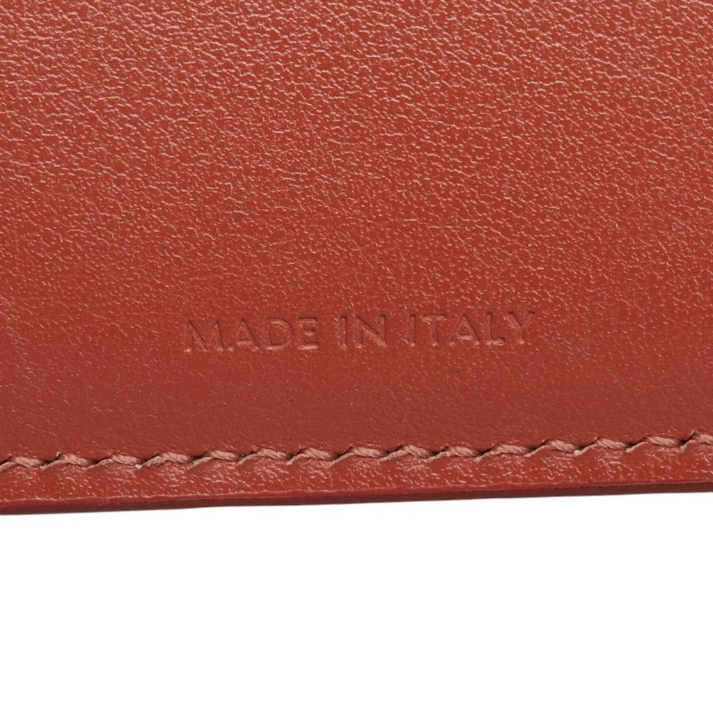 Celine Gray Pink Leather Long Wallet (Bi-Fold)