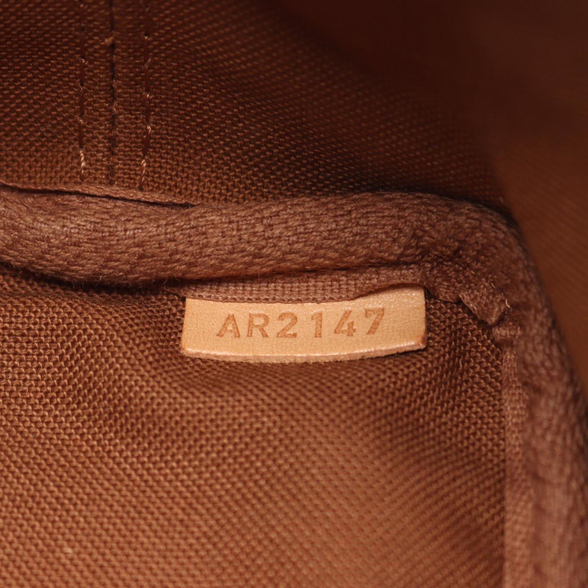 Louis Vuitton Brown Coated Canvas Shoulder Bag