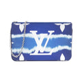 Louis Vuitton Blue White Coated Canvas Pochette Shoulder Bag