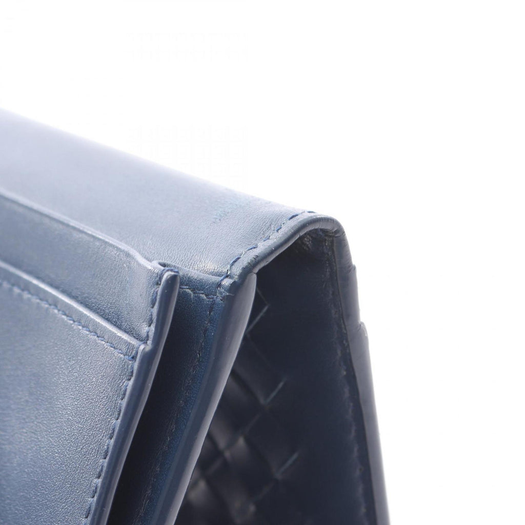 Bottega Veneta Blue Leather Long Wallet (Bi-Fold)