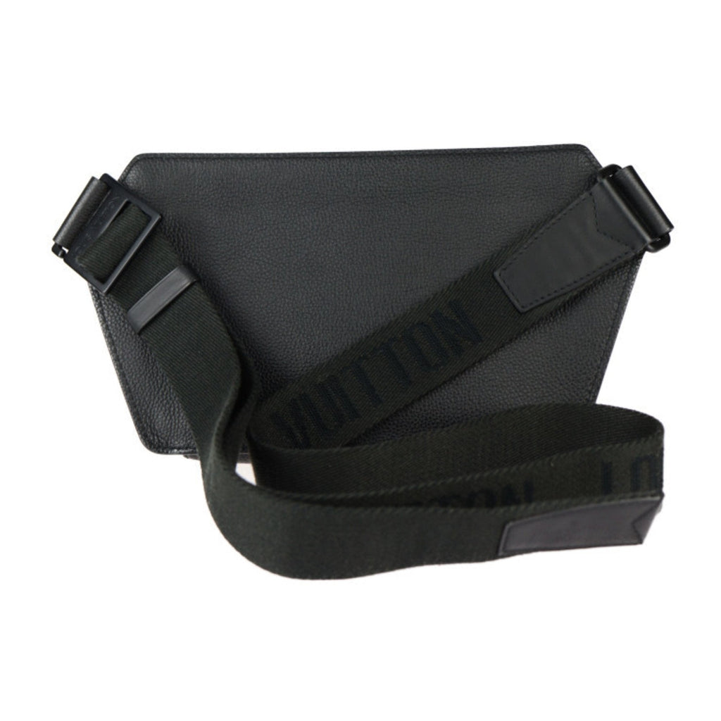 Louis Vuitton Black Noir Leather Pouch Sling Bag