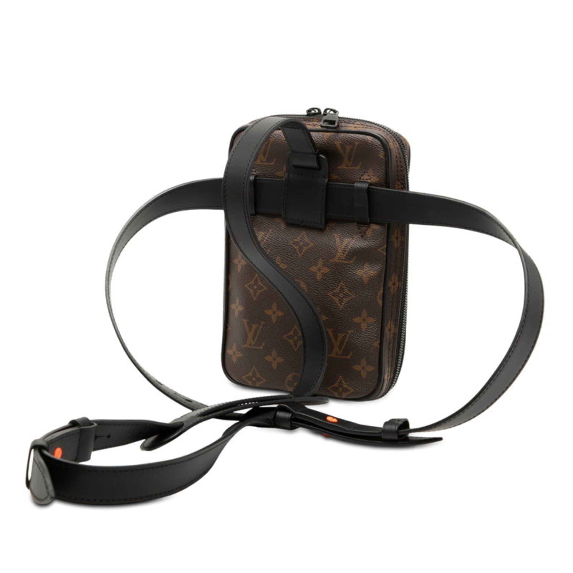 Louis Vuitton Black Brown Monogram Monogram Pvc Leather Sling Bag