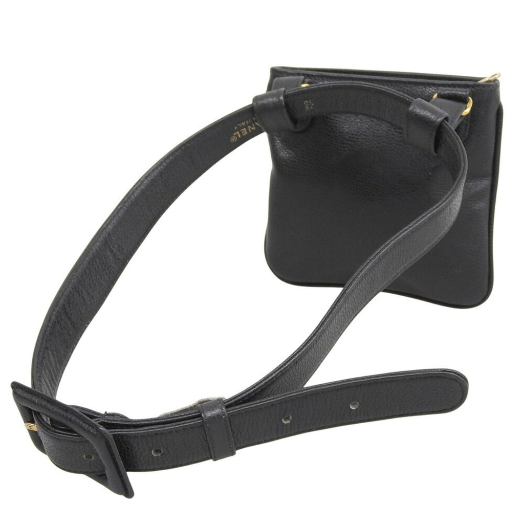 Chanel Black Grained Calfskin Fanny Pack