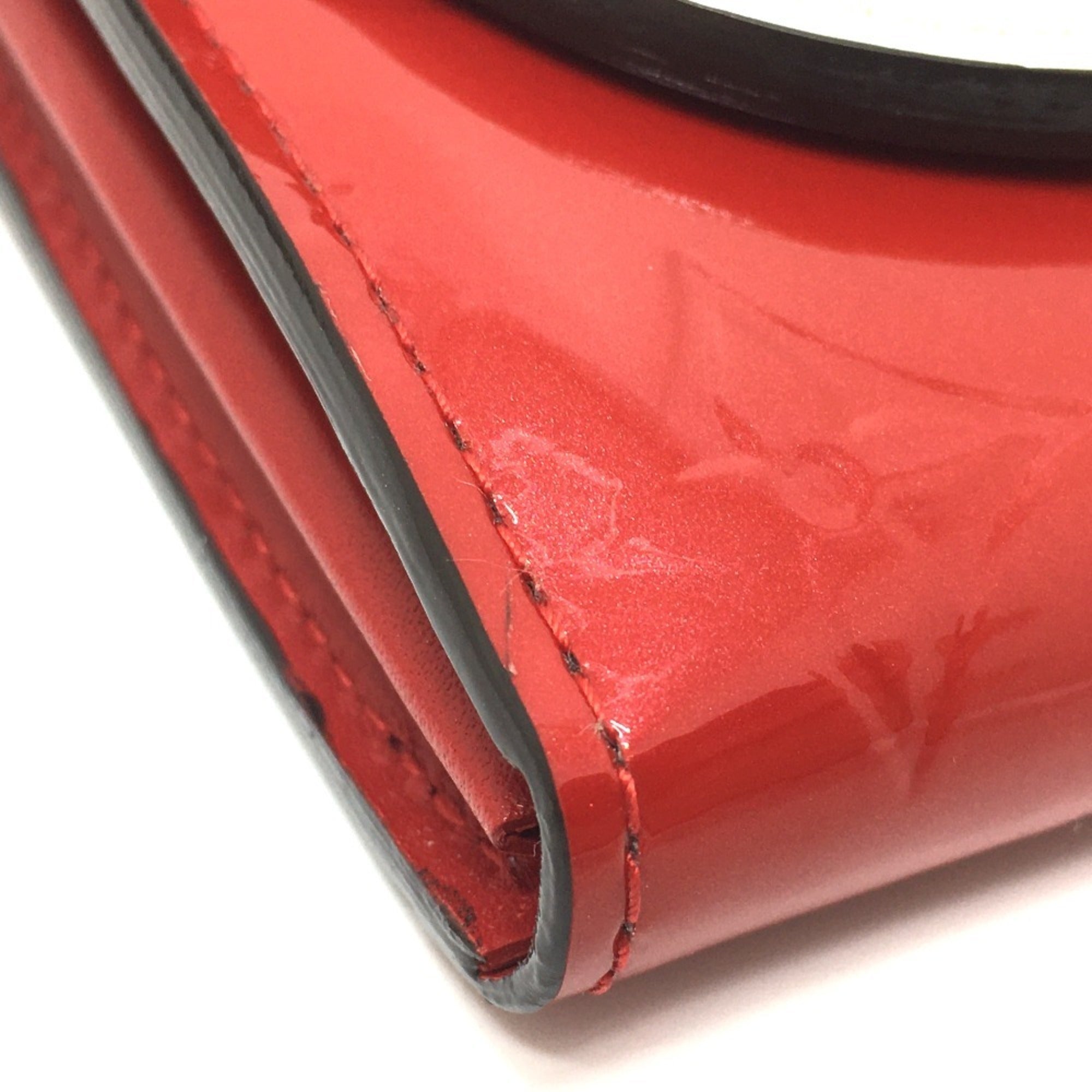 Louis Vuitton Cerise Red Color Monogram Vernis Long Wallet