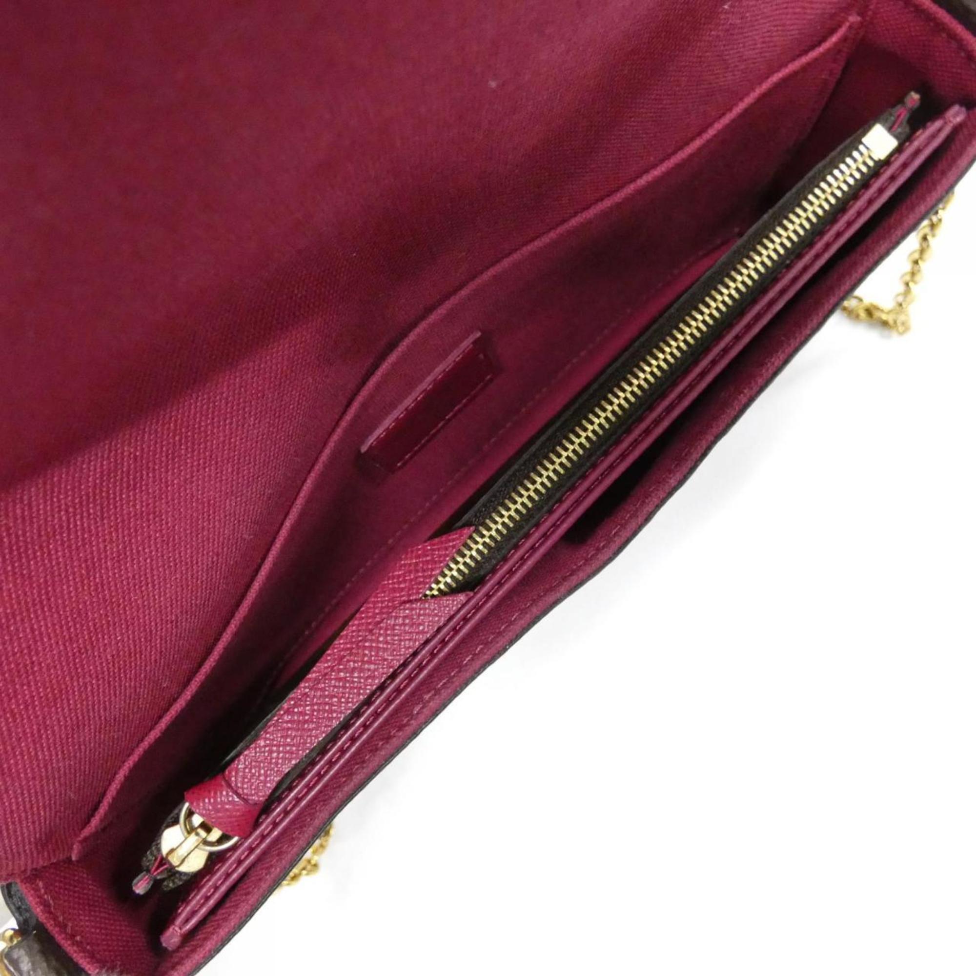 Louis Vuitton Monogram Marron Coated Canvas Pochette Shoulder Bag