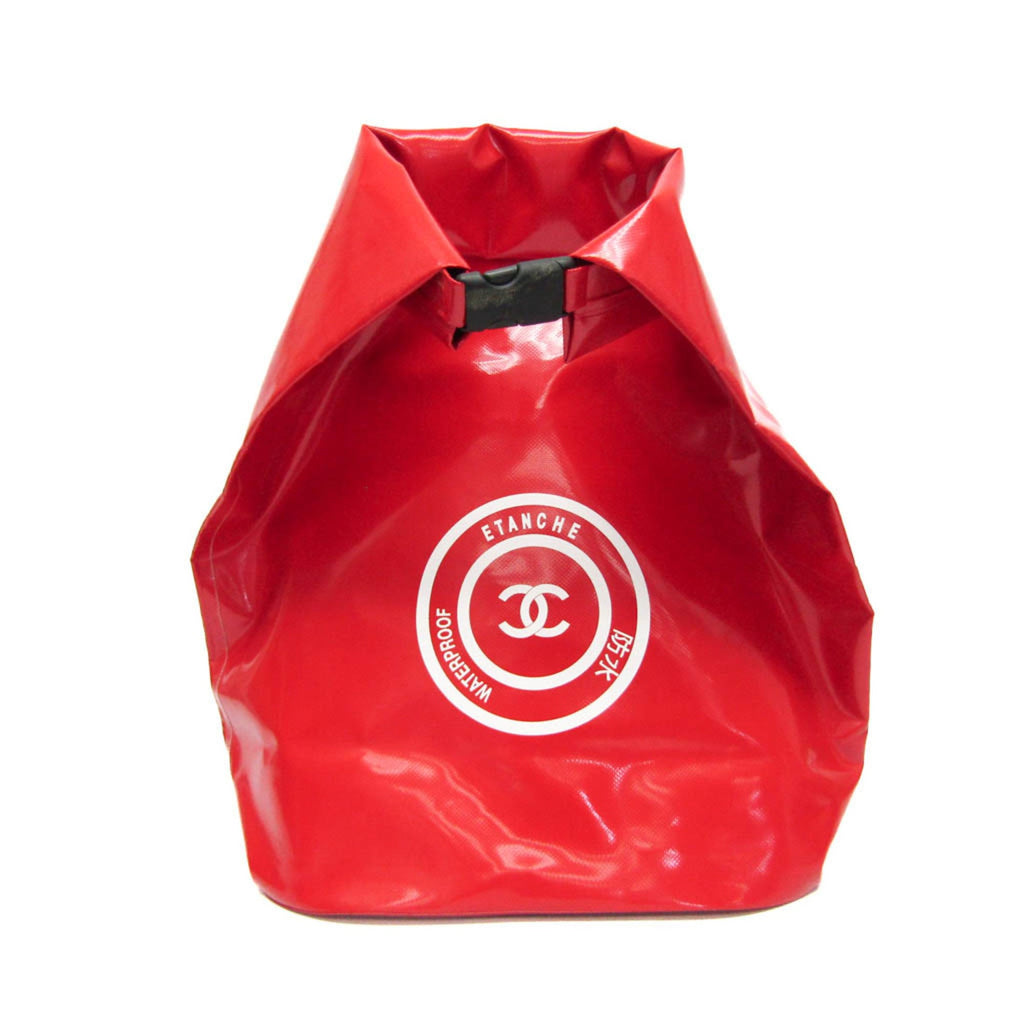 Chanel Red Color Vinyl Backpack