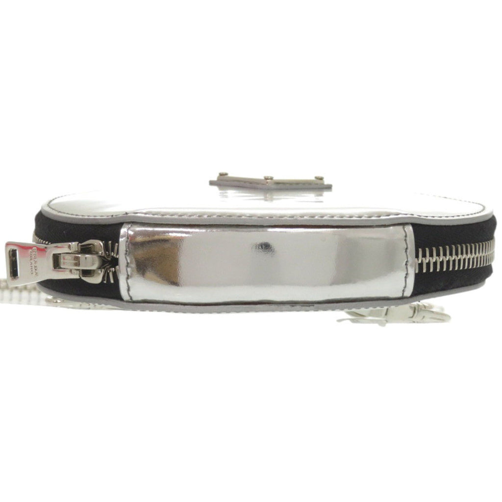 Prada Silver Leather Pouch Shoulder Bag