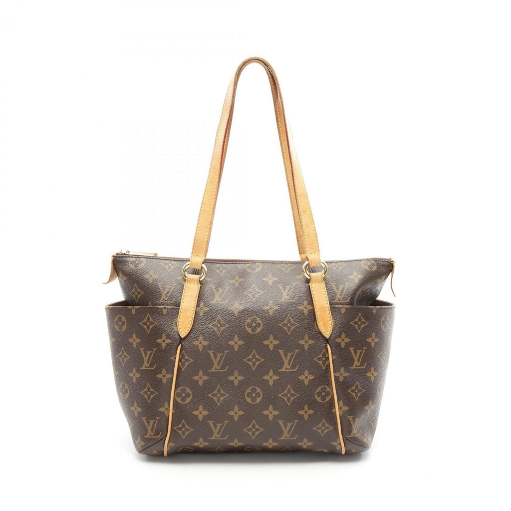 Louis Vuitton Brown Monogram Pvc Coated Canvas Leather Tote Bag
