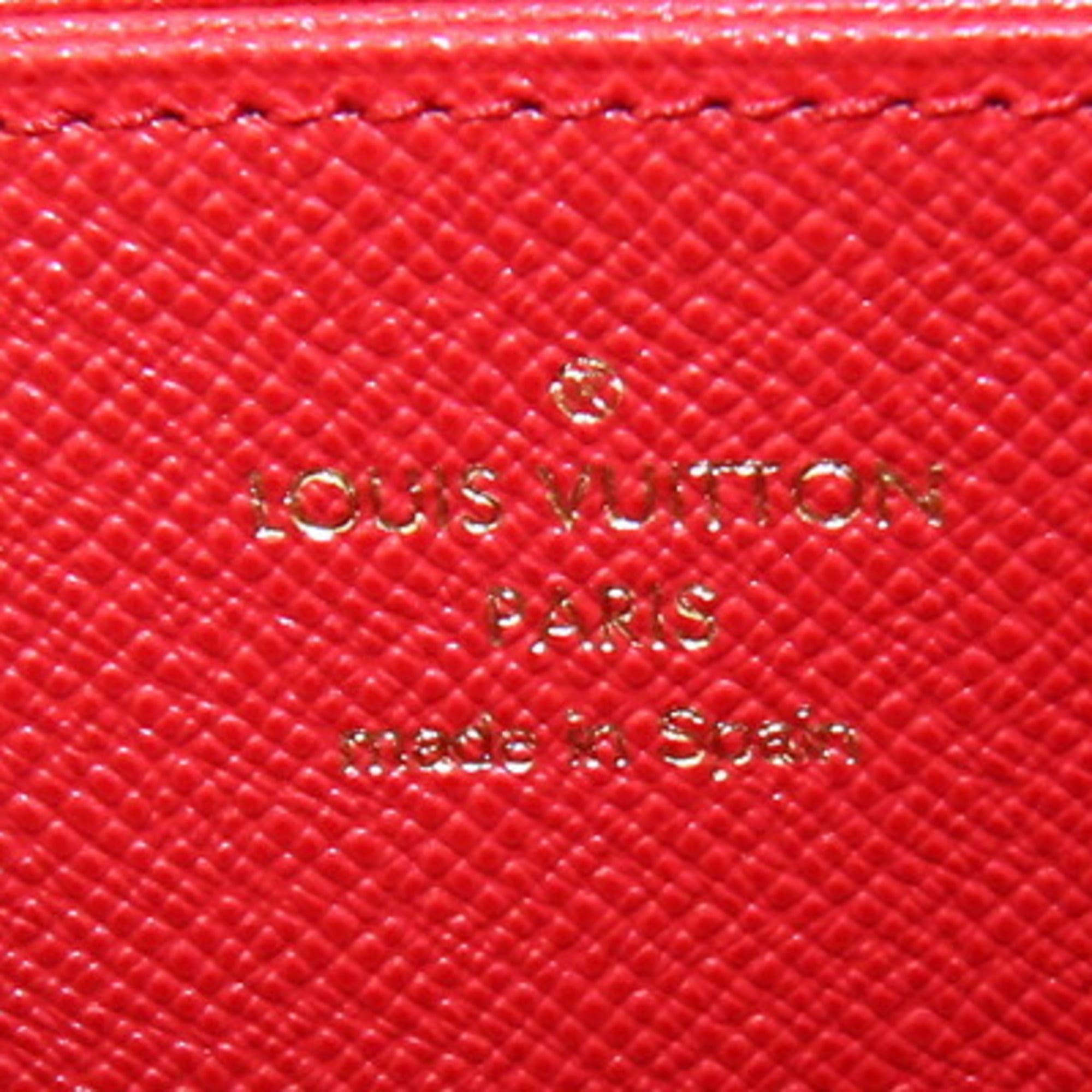 Louis Vuitton Blue Red Color Monogram Denim Long Wallet