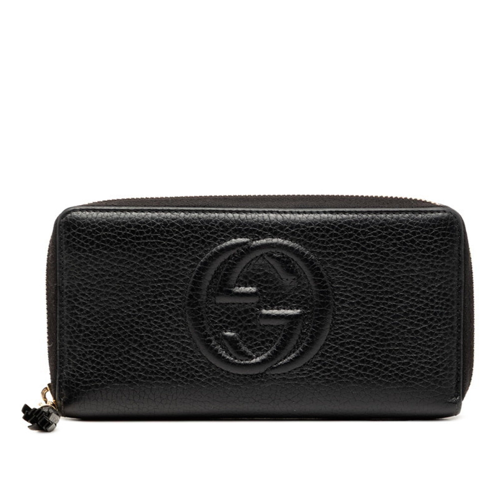 Gucci Black Leather Long Wallet (Bi-Fold) (Pre-Owned)