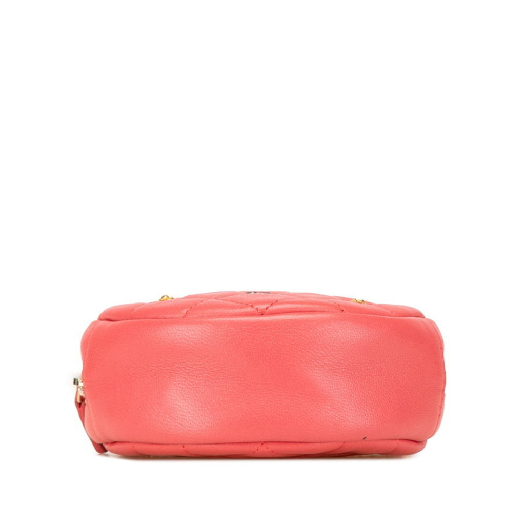 Chanel Red Color Leather Shoulder Bag