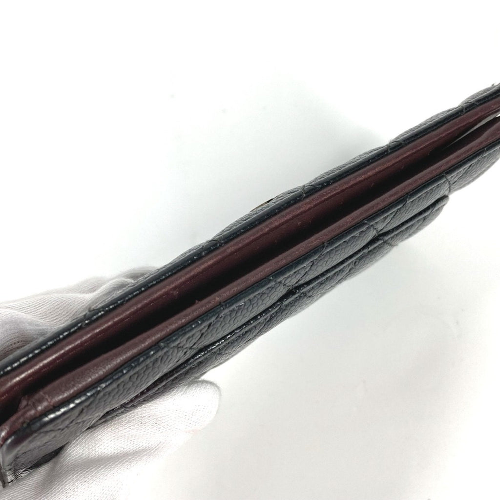 Chanel Black Leather Long Wallet (Bi-Fold)