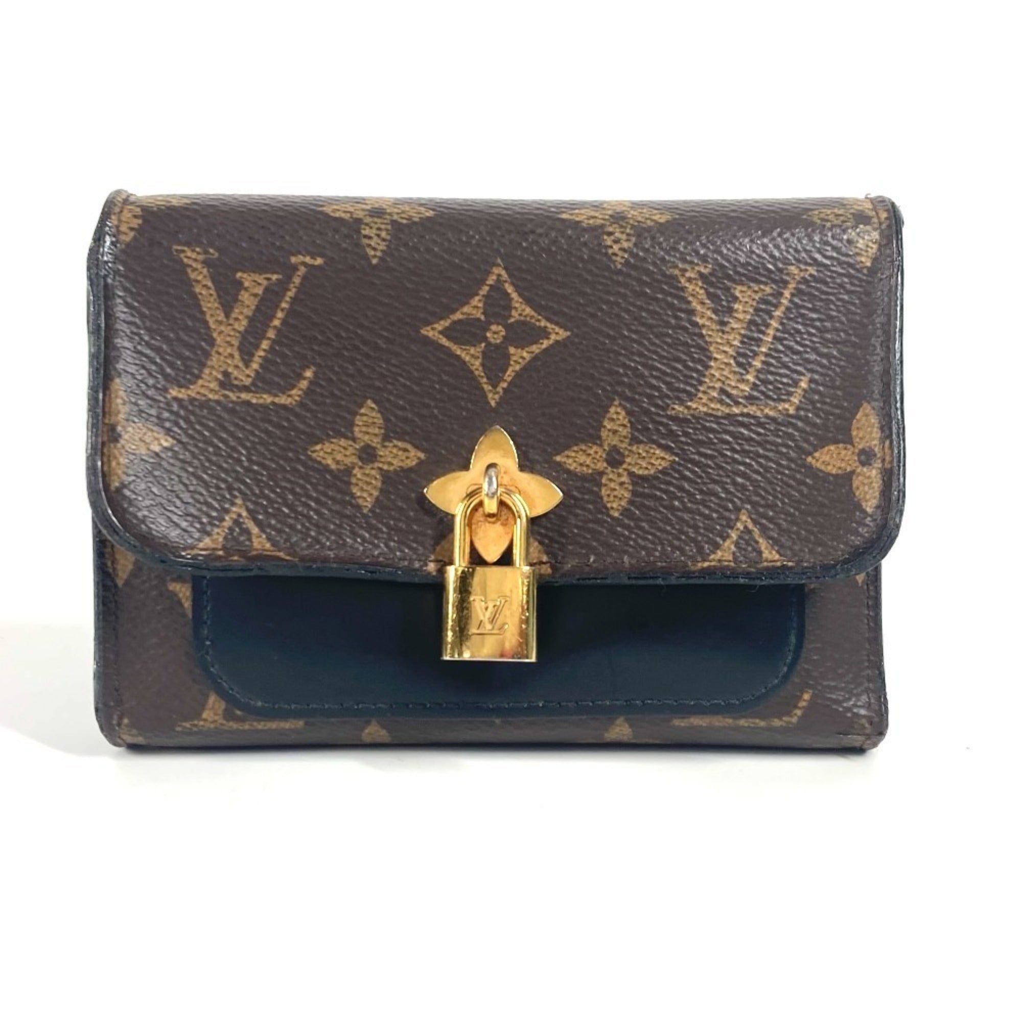 Louis Vuitton Monogram Black Brown Monogram Wallet (Tri-Fold)