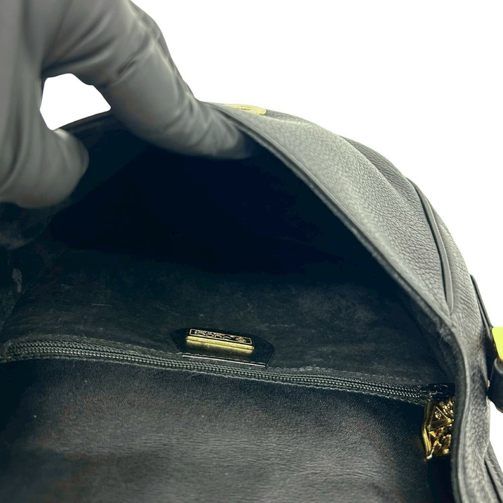 Gucci Black Green Red Color Leather Pochette Shoulder Bag (Pre-Owned)