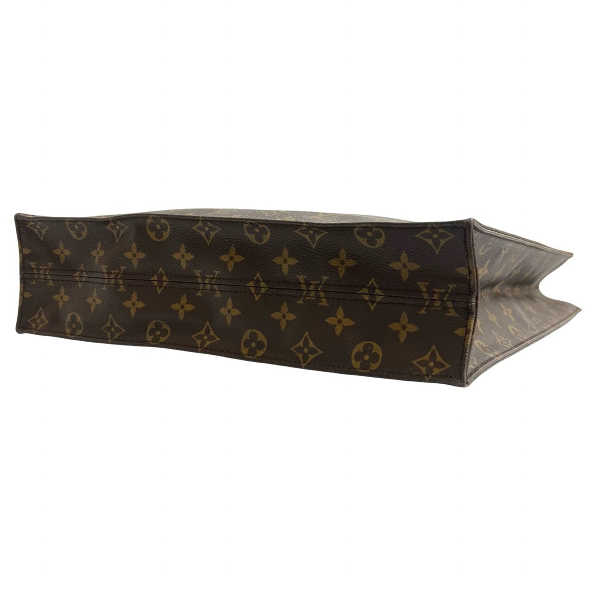 Louis Vuitton Brown Leather Pvc Handbag Tote Bag