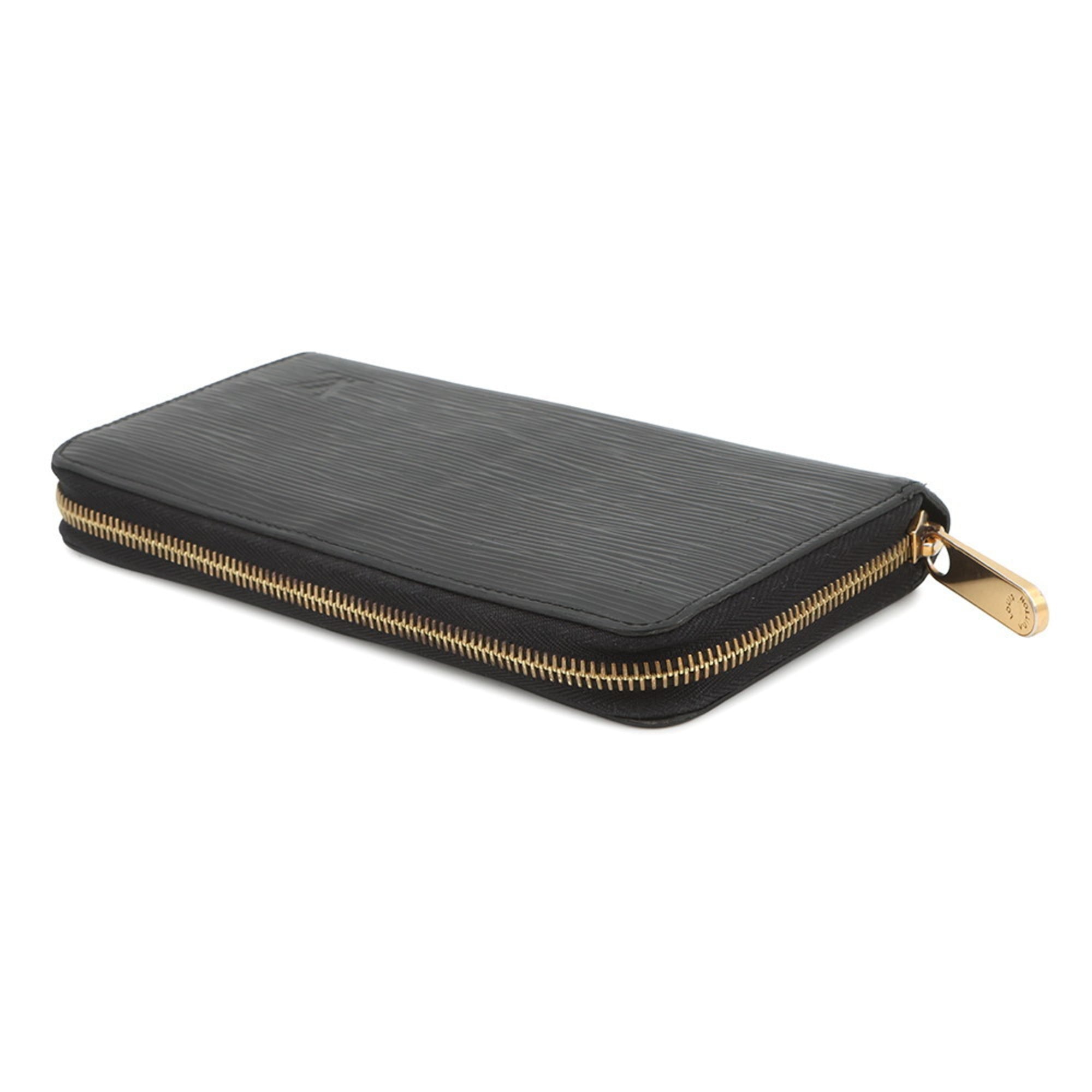 Louis Vuitton Black Noir Epi Leather Long Wallet
