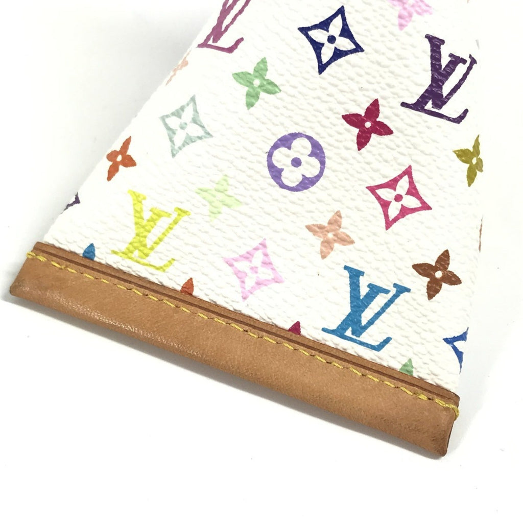 Louis Vuitton Blanc White Monogram Multicolore Coin Purse/Coin Case