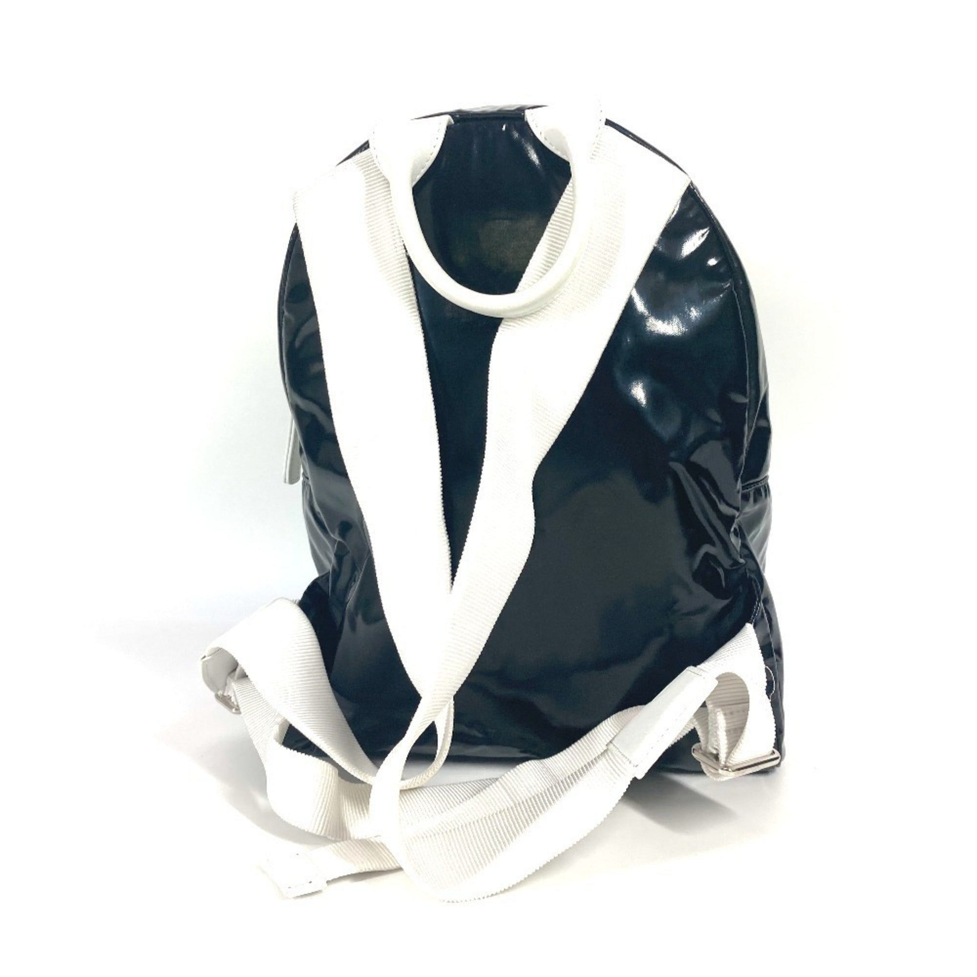 Chanel Black White Pvc Backpack