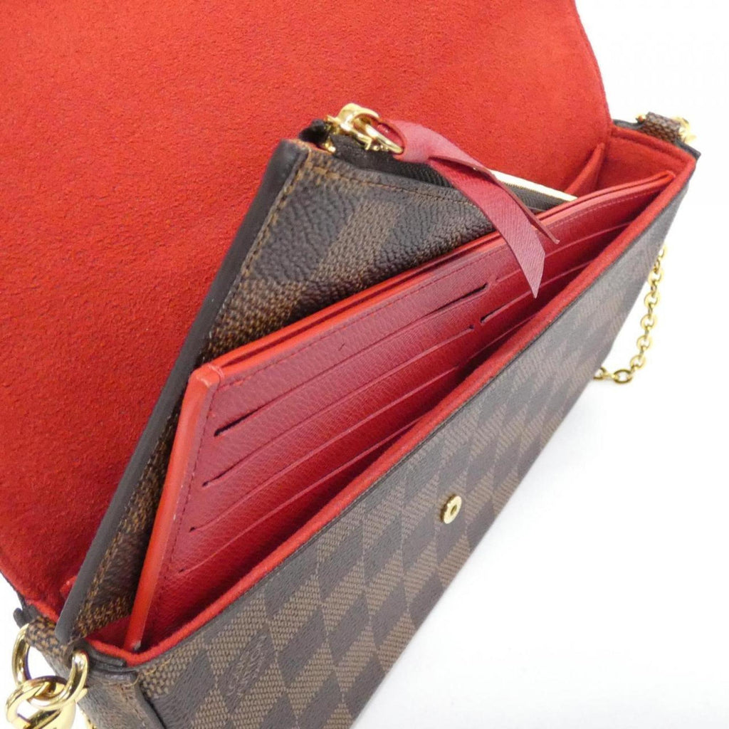 Louis Vuitton Brown Coated Canvas Pochette Shoulder Bag