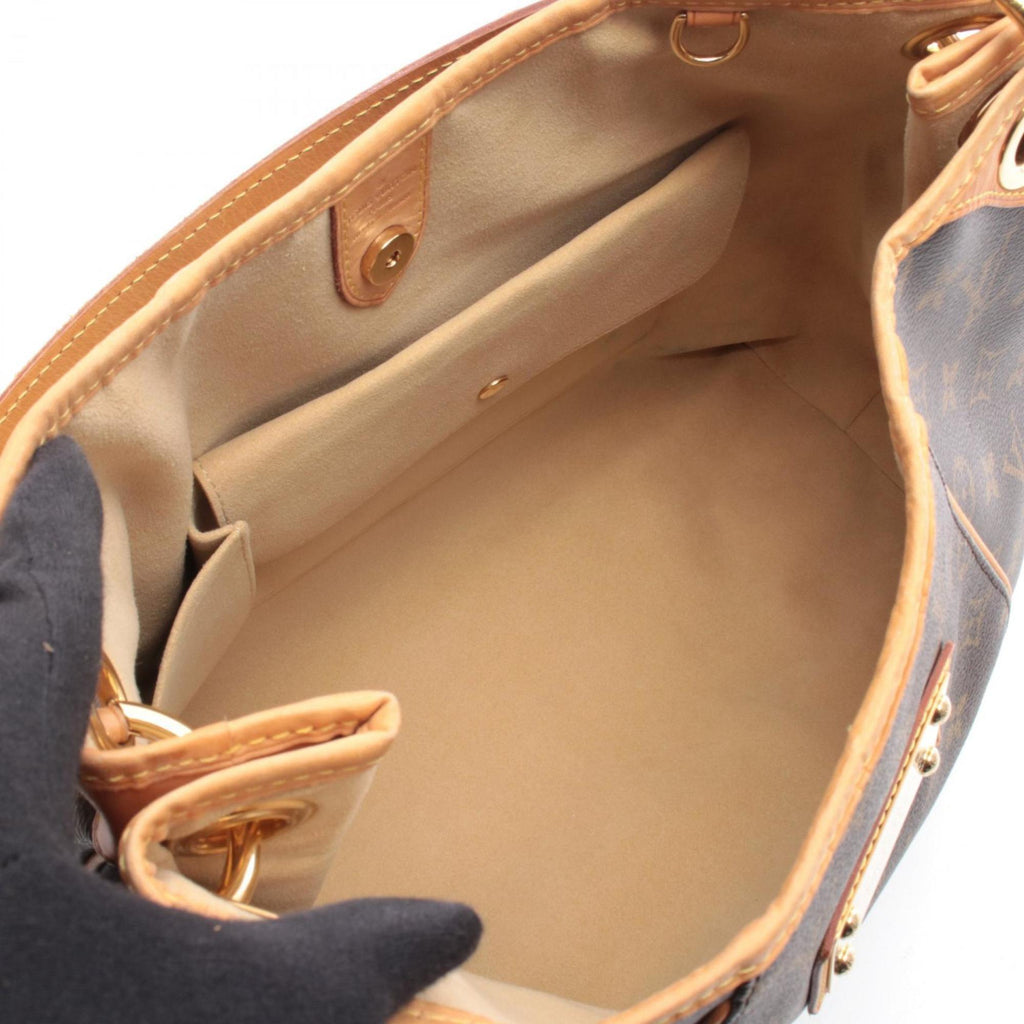 Louis Vuitton Brown Coated Canvas Pvc Monogram Leather Handbag Shoulder Bag