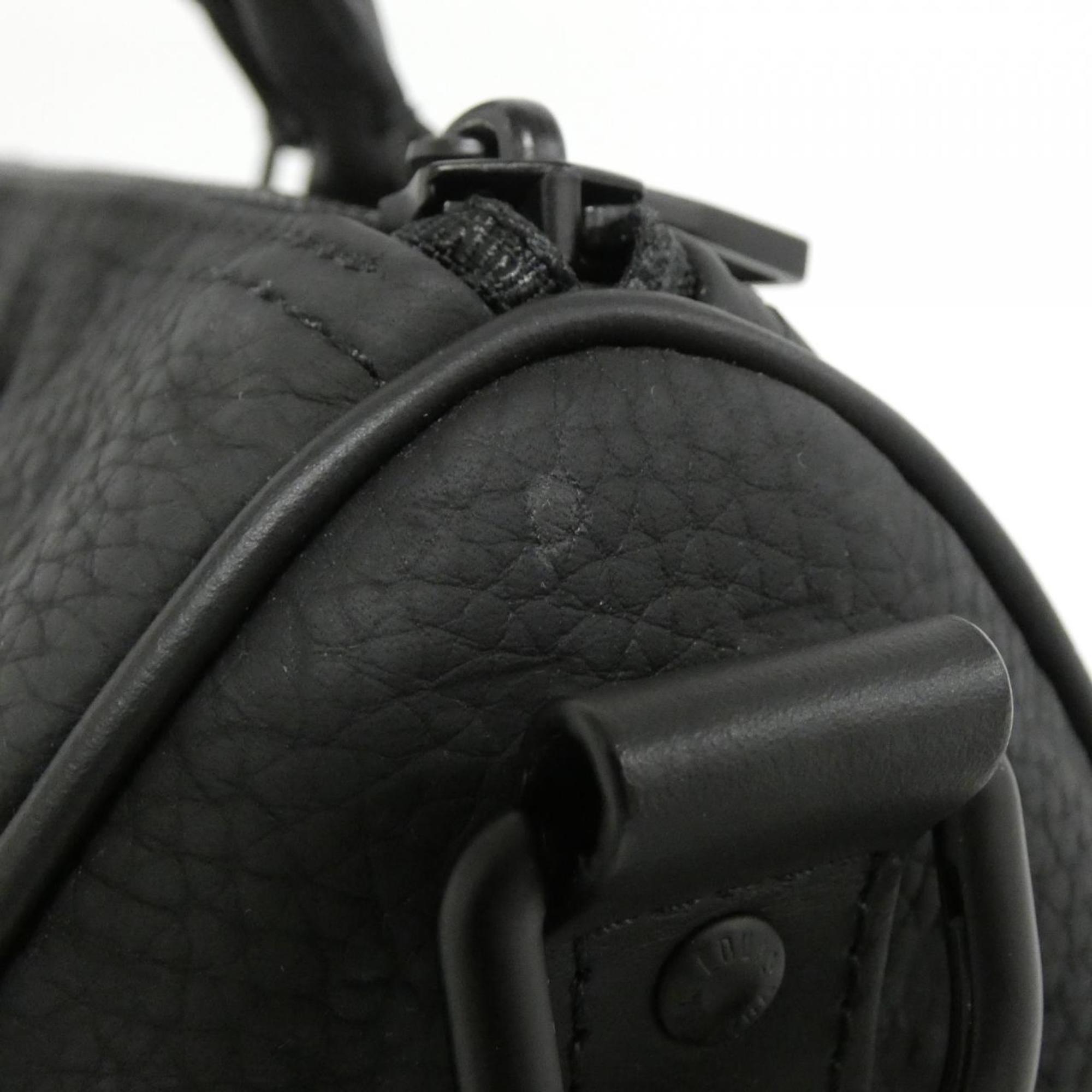 Louis Vuitton Black Leather Boston Bag