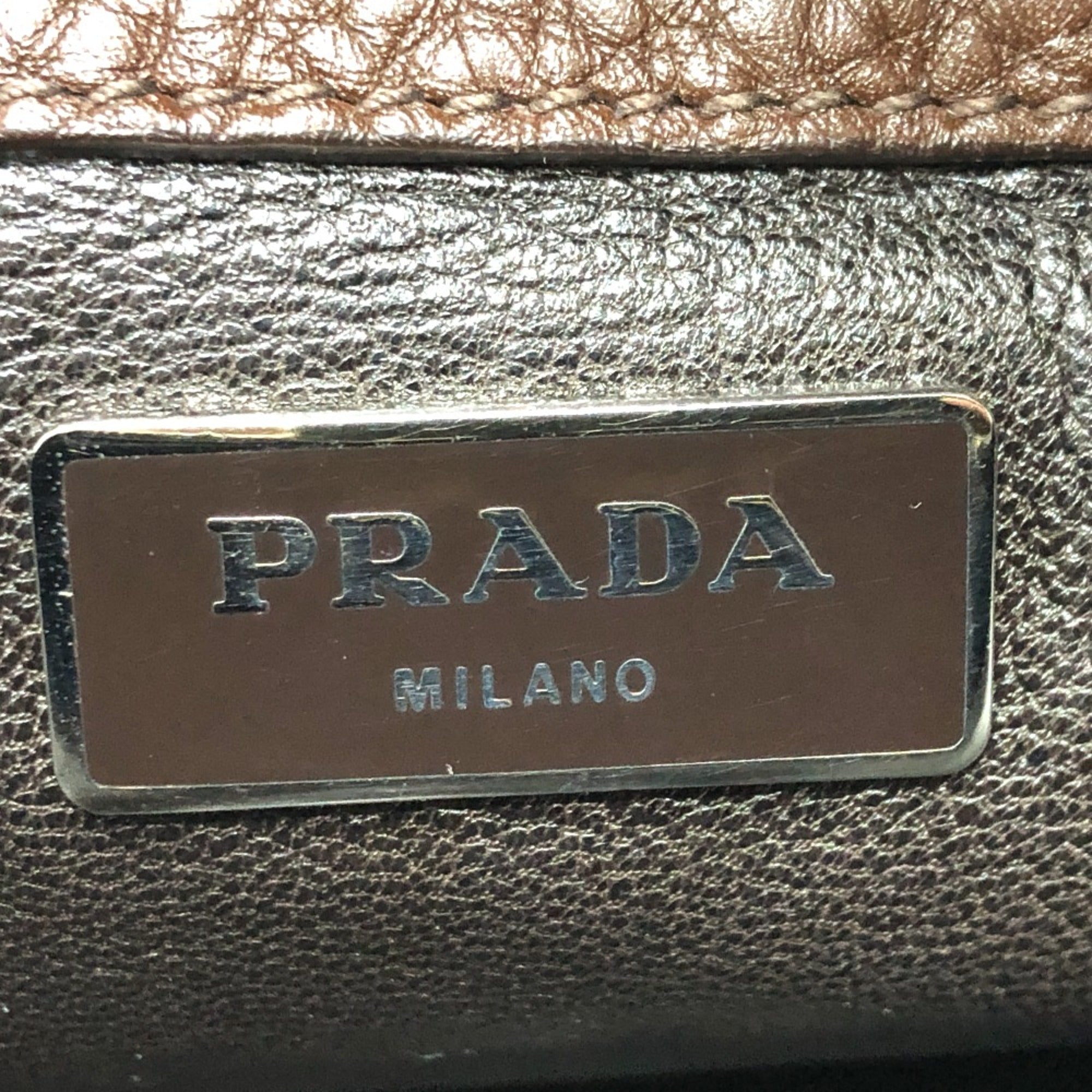 Prada Brown Leather Shoulder Bag