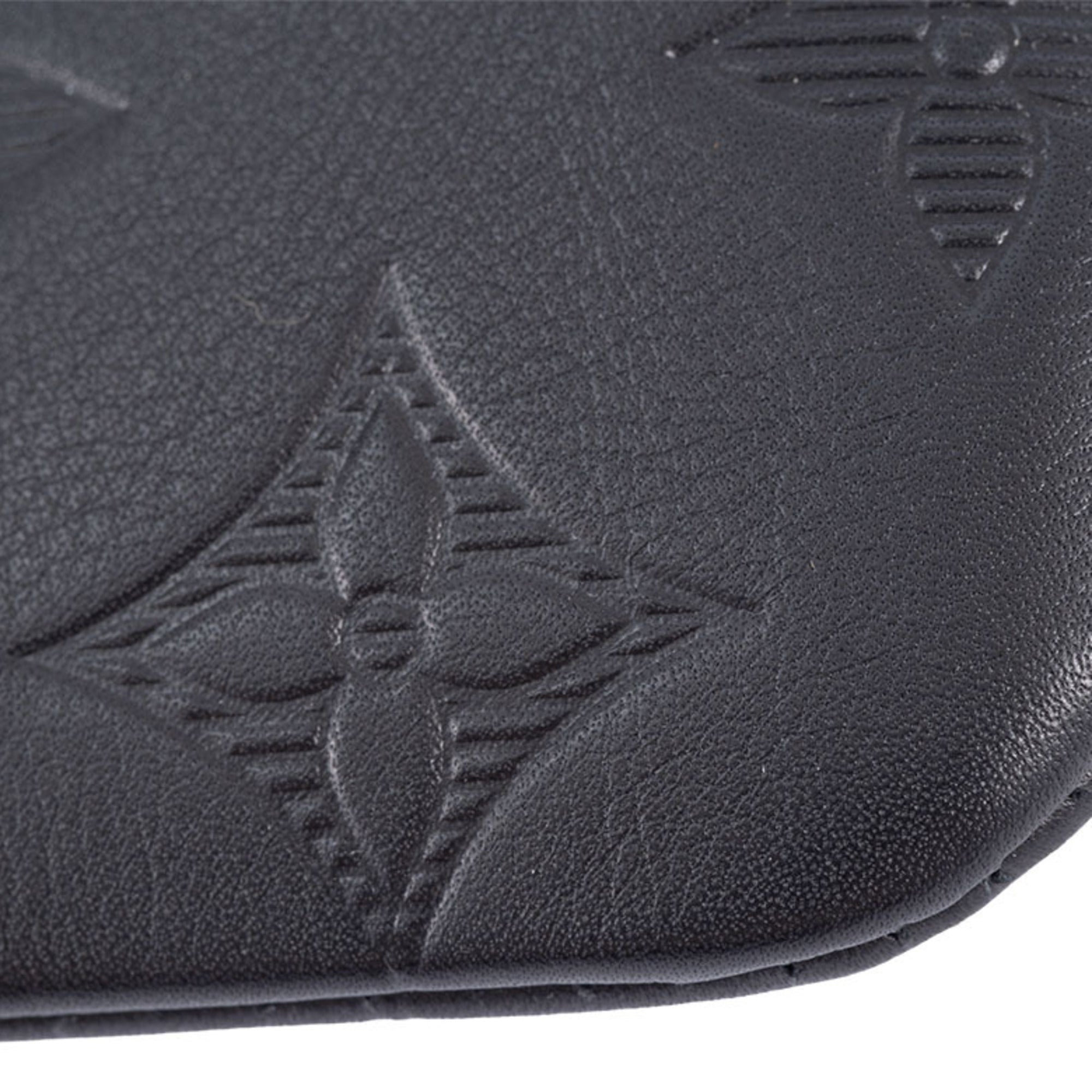 Louis Vuitton Black Monogram Shadow Clutch Bag Pochette