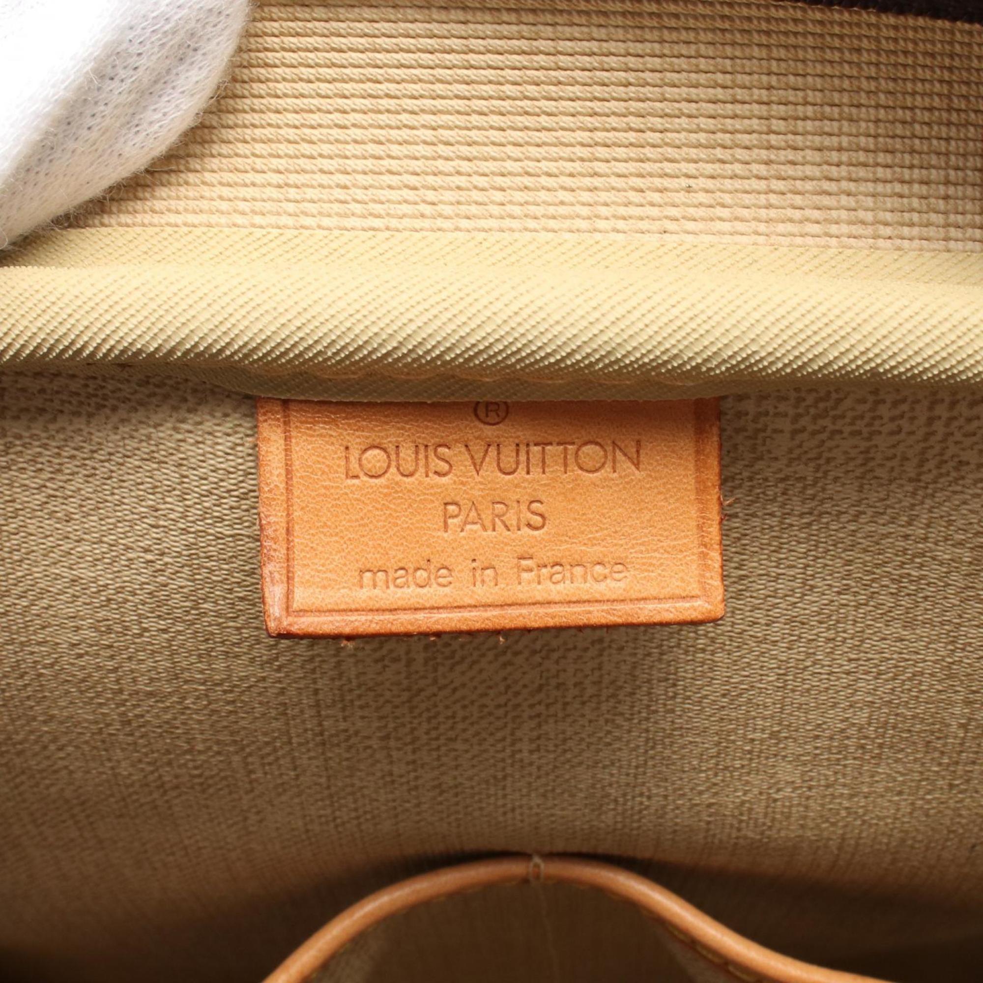 Louis Vuitton Monogram Brown Coated Canvas Leather Handbag