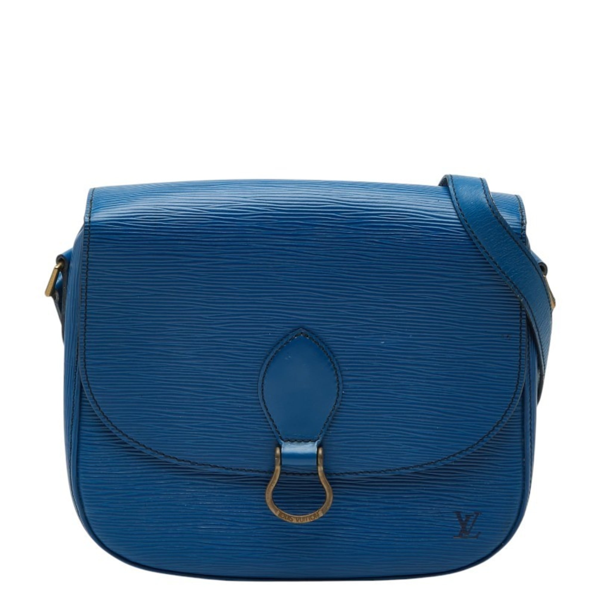 Louis Vuitton Toledo Blue Leather Shoulder Bag
