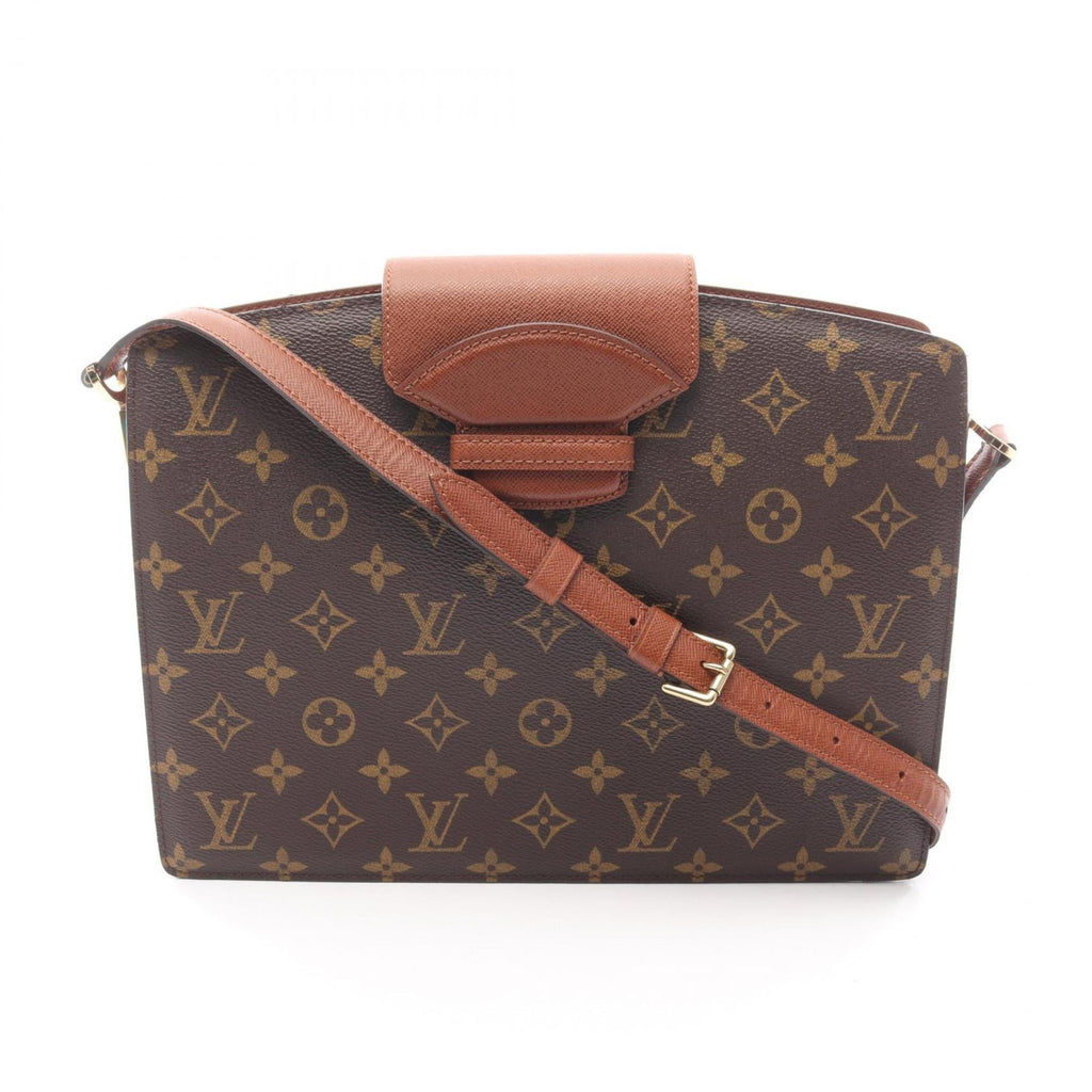 Louis Vuitton Brown Monogram Coated Canvas Leather Shoulder Bag