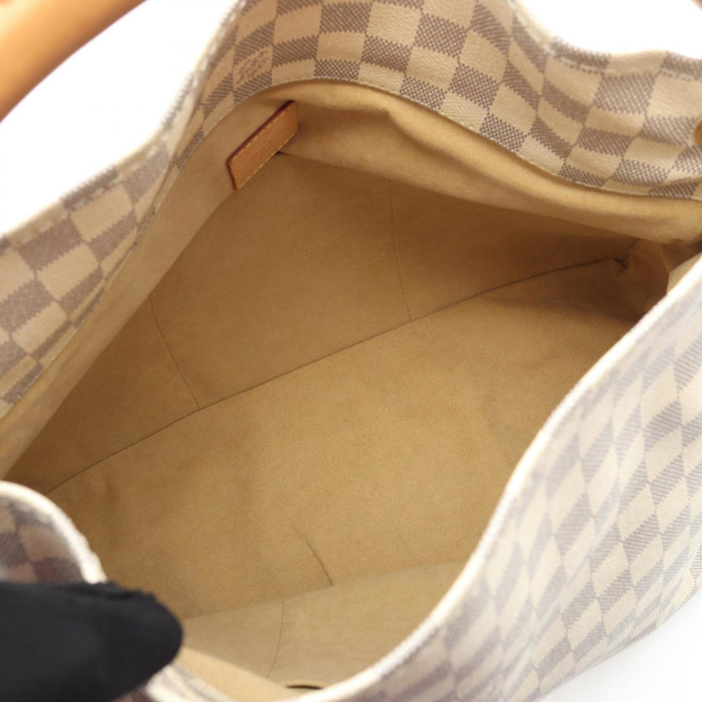 Louis Vuitton White Coated Canvas Leather Shoulder Bag