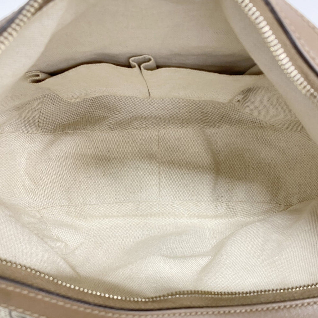 Gucci Beige Brown Pvc Shoulder Bag (Pre-Owned)