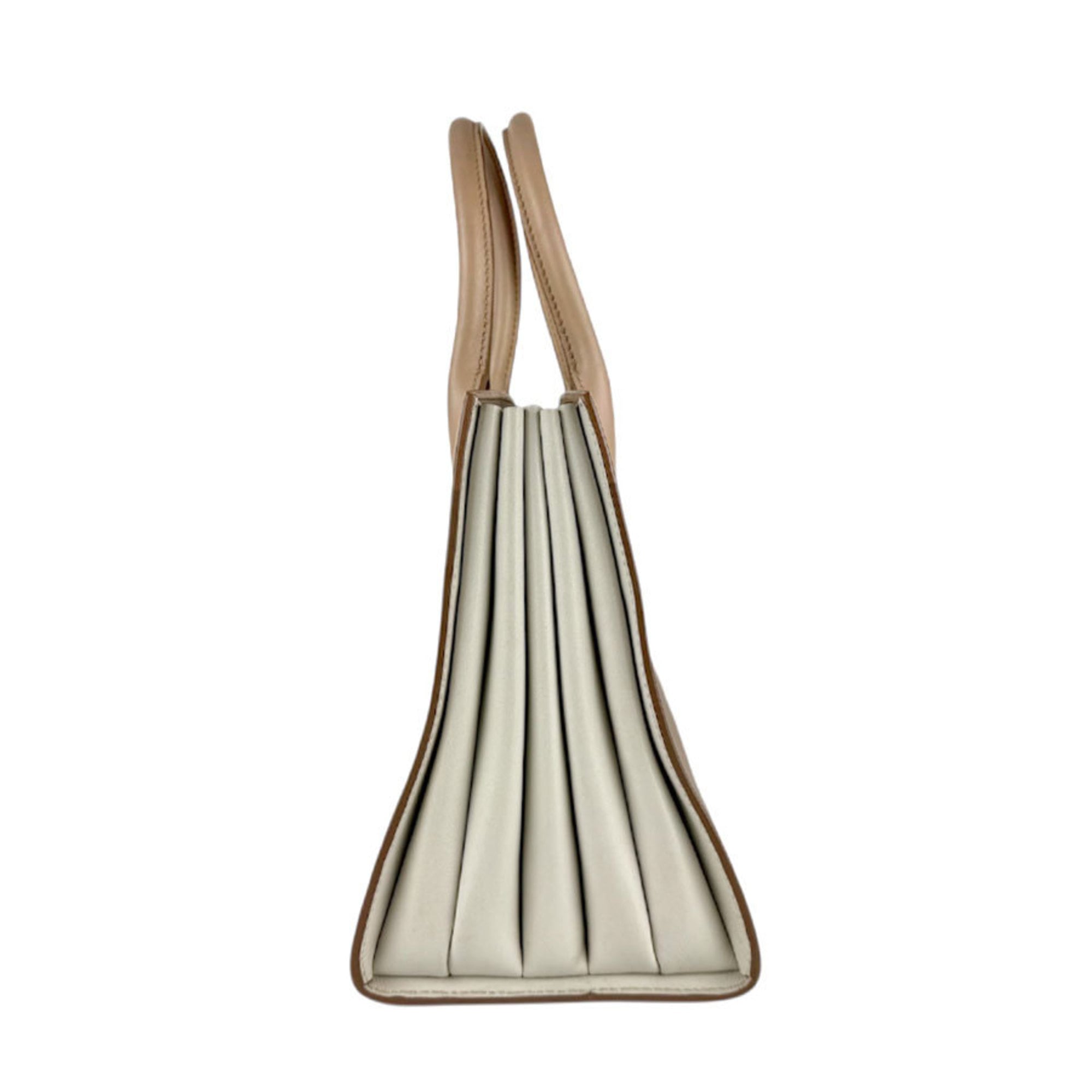 Prada Beige Ivory Leather Handbag Shoulder Bag